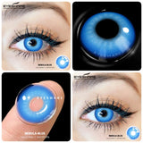 1 Pair Halloween Cosplay Contact Lenses Soft Anime Red Eyes Beauty Pupils Lenses for Party Makeup