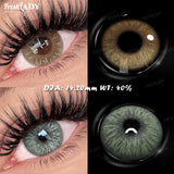1 Pair Colored Contact Lenses Natural Brown Pupils Eyes Contact lenses Gray Soft Contacts 14.20mm