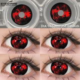 2pcs Cosplay Colored Contact Lenses Crazy White Contact Lenses Anime Black Eye Lenses Halloween Beauty Makeup Lens