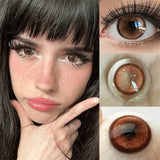 1 Pair New Product Color Contacts Lenses Fashion Red Soft Cosplay Lenses Beauty Pupil Makeup Fast Shiping