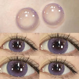 Starry Purple Contact Lens Belt Grade 14.5MM Big Eye  Series Red Brown GDIA: 14.2MM 1 Year Use Soft Hydrogel WT: 40%
