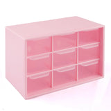 4 Pack 9 Drawers Clear Storage Case Color Sorting Box Jewelry Office Hardware Organizer