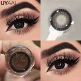 Color Contact Lenses For Eye Cosmetic Black Lens Makeup Beauty Green Eyes Contact Natural Brown Contact Eyes Makeup
