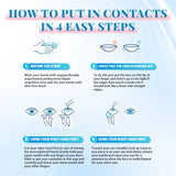 1 Pair Contact Lenses with Diopters Lenses Correction With Degree Transparent Lenses With Prescription Yearly Lenses