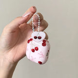 Lovely Pink Cherry Bowknot Gloss Soft Earphone Case For AirPods 4 For AirPods Pro 2 3 1 Headphone Accessories Protection Cover