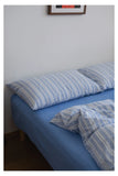 Fre Cotton Waed Stripe Bedding Set Pure Cotton Color Woven Bed eet Quilt Cover Pillowcase Comforter Cover Tee Piece Set