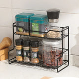 Stainless Steel Bathroom Storage Shelves, Tabletop Storage Shelves, Stackable Condiment Storage Shelves in The Kitchen
