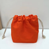 5Pcs Color Drawstring Pouches Portable Gift Blank Bags For DIY Cotton Hemp Bags Jewelry Display Packaging Storage