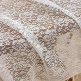 White Lace Tablecloth Rose Tassel Tablecloth Home Tea Table Decoration Suitable For Kitchen Wedding Dining Room