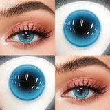 Colored Contact Lenses Lalens Monaco Brown Amber Blue Gray Red Violet Color Contacts Eye Lens Eyes Half Year 2Pcs