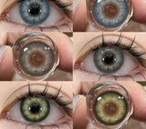 Colored Contacts Lenses for Eyes Fashion Blue Contact Lenses Brown Lenses Cosmetic Green Eye Contacts Yearly 2pcs/pair