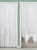 Bedroom Door Curtain French Style Lace Door Drape for Balcony And Bay Window White Girl's Decorative Partition Curtain