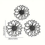 Sunflower Wall Art Decor Flowers Metal Wall Art Sunflowers Home Decorations for Bathroom Farmhouse Living Room Kitchen Office
