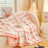 New double-sided blanket class A thickened milk wool lamb wool sofa blanket office nap blanket