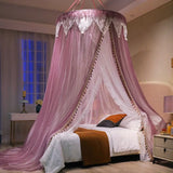 Extravagant Upgrade Double Layers Mosquito Net Bed Valance Curtain Canopy Round Netting Tent for Home Decor Princess Style