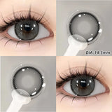 Raw Cocoa Hazel Brown Contact Lenses Half Year Natural Lens For Korean Bare Skin No-Makeup Campus Casual Wear 2PCS