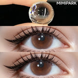 Natural Style Big Diameter Colored Contacts 2pcs Multi-Tone Half Yearly Lenses for Daily Outfit Premium Look