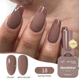 Single-use gel nail polish, classic colors, semi-permanent, removeable by soaking or LED polish, suitable for home and salon use