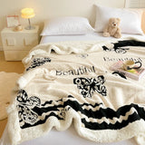 Velvet Coral Blanket Cationic Lamb Velvet Multifunctional Blanket Office Home Camping Nap Leisure Blankets Christmas Gifts