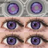 1 Pair Colored Contact Lenses Pink Contact Lenses Purple Fashion Makeup Contact Lenses Eye Cosplay Lenses Yearly Use