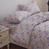 New Spring Summer Pure Cotton Four-Piece Set Beautiful Country Sle Small Flower Print Warm Bedding Duvet Cover eet