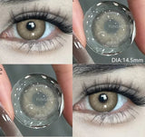 1 Pair Colored Contact Lenses for Eyes Blue Contacts Lenses Green Eye Contacts Beauty Cosmetics Gray Pupils Yearly Use