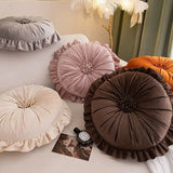 Lotus Leaf Lace Pillow Round Flower Office Back Cushion Creative Circle Home Bedhead Decoration Pillows Homestay Sofa Decor