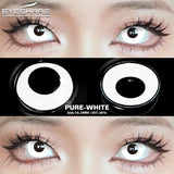 1Pair Cosplay White Color Contact Lenses Halloween Scary Contact Lenses Crazy Red Eye Makeup Lenses Black Beauty Pupils