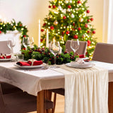Christmas Velvet Table Runner 50x300cm Polyester Soft Luxurious Table Cover for Wedding Party Holiday Banquet Home Table