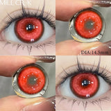 2PCS Red Colored Contact Lenses  Halloween Contact Lenses Role playing Beauty Makeup Products Enlarge Eyes Fast
