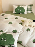 Ultra-Soft Warm Milk Velvet Bedding Set Cartoon Winter Faionable Tee-Piece Bedding Set Fine Texture Durable Active Printing