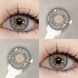 Grey Color Contact Lenses Big Black Eyes Lenses Natural Brown Lens Beauty Pupils Comestic Blue Lens 14.5/14.2mm