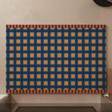Retro Grid Pattern Wire Loop Mat Wear-Resistant Entryway Rug Waterproof Kitchen Carpet Non-Slip Scraper Mat for Home Decor