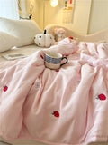 Embroidered Summer Quilt Washed Cotton Girl Home Comfortable Skin Friendly Soft Air-Conditioned Thin Quilted Queen Size Blankets