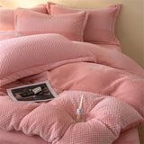 Winter Warm Plush Duvet Cover 220x240 Velvet Fleece Couple Quilt Cover Double Bed Luxury Bedding Set Queen King Size