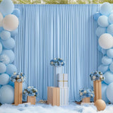 2PCS Dark Green Wrinkle-Free Photography Background Drapes Wedding Backdrop Curtain for Parties Baby Birthday- Crease Resistant