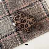 Transparent Brown Leopard Print + Ring Suitable for Apple Airpodspro2 Case/Airpodspro Case/Airpods4 Case/Airpods3 Case/Airpods2