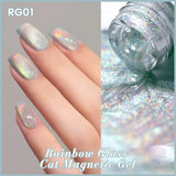 Auroras Cat Magnetic Gel Nail Polish Reflective Sparkling Glitter Semi Permanent Nail Art Soak Off LED UV Gel Varnis