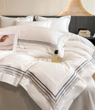 1Set 200S Luxury 100% Cotton Hotel Style Bedding Set Pure Cotton Duvet Cover Fitted sheets Style  Pillowcase