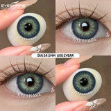1pair Color Contact Lenses with Eyes Natural Blue Contact Lenses Brown Pupils Beauty Gray Lenses Yearly Green Contacts
