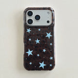 Luxury Leopard Pattern Five-pointed Stars Printed Phone Case for IPhone 16 15 14 17 Pro Max Air 13 Shockproof Protective Cover
