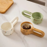 200ml Long Handled Ceramic Cup for Home Use Heat-resistant Breakfast Oatmeal Coffee Cup Handmade Milk Cup Kitchen Accessories