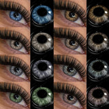 1pair Natural Gray Contact Lens for Eyes Hybrid  Colorful Lenses Colorful Eyes Lenses Colored Lenses Cosmetic Yearly Use