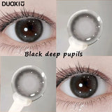 1 Pair Big Eyes Black Lenses Korean Natural Lenses Color Contact Lenses Eyes with Gray Beautiful Pupil Lenses Yearly
