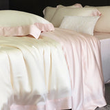 4Pcs Natural Bamboo Fiber Super Soft Silky Cool Feeling Skin-friendly Bedding Set Duvet Cover Bed Sheet/Fitted Sheet Pillowcases