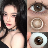 1Pair Myopia Lenses Colored Pupils for Eyes Natural Brown Cosmetics Contacts Green Eye Lenses Gray Blue Lenses Yearly
