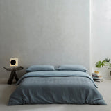 40S Ripple Jacquard Pure Cotton Bedding Set Bubble Gauze Color Blocking Breathable Quilt Set Twin Full Queen King Bedclothes