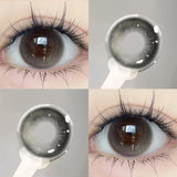 2Pcs Yearly Color Colored Contact Soft Circular  Black Makeup Blue Lens Lenses Beauty Pupil Gray Brown Eyes Fast Shipping