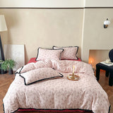 Korean Princess Floral Ruffles 100% Cotton Double Layer Yarn Soft Bedding Set Single Queen King Duvet Cover Bed Sheet Pillowcase