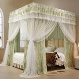 2 Layers Bed Valance Mosquito Net with Frame Dustproof Shading Bed Decoration Curtain 1.2 1.5 1.8 2.0 Bed